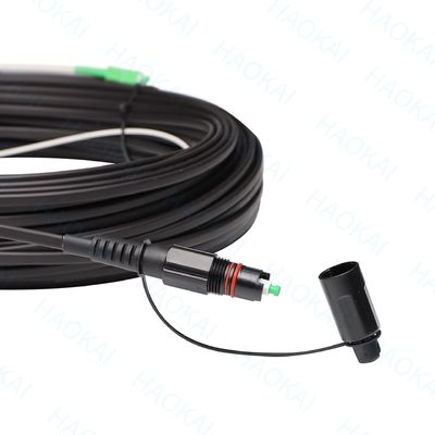 SC APC FTTA 광섬유 케이블 5.0mm G657A2 LSZH 5M 검은색 패치 케이블