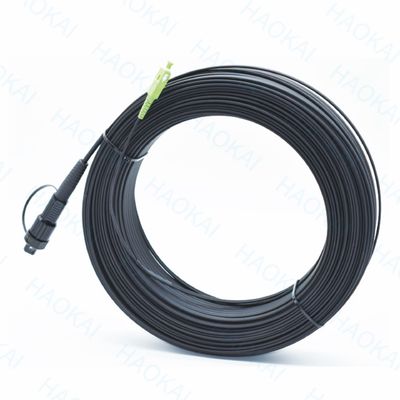 SC APC FTTA 광섬유 케이블 5.0mm G657A2 LSZH 5M 검은색 패치 케이블