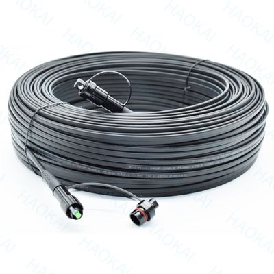 SC APC FTTA 광섬유 케이블 5.0mm G657A2 LSZH 5M 검은색 패치 케이블