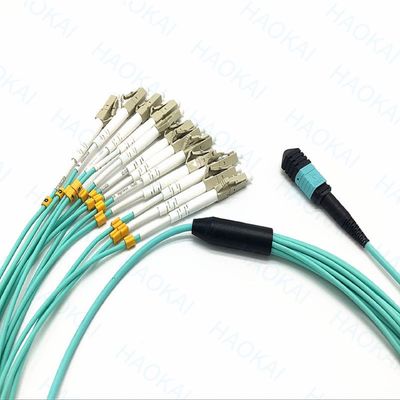 컴팩트 MPO / MTP 광섬유 패치 코드 OM3 광섬유 패치 케이블