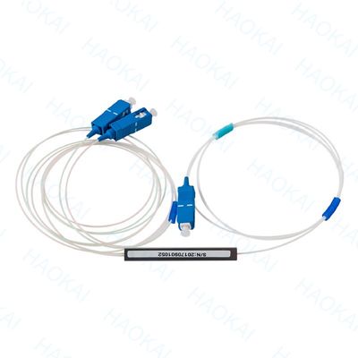 FTTx 시스템 SC UPC 광섬유 PLC 스플리터 1x2 미니 스틸 튜브