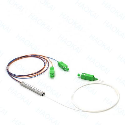 FTTx 시스템 SC UPC 광섬유 PLC 스플리터 1x2 미니 스틸 튜브