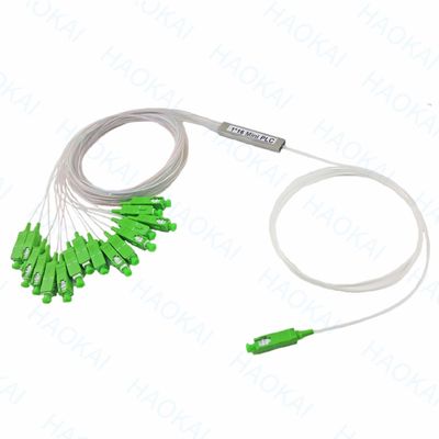 1x2 SC APC 광섬유 PLC 스플리터 FTTH 미니 스틸 튜브 커넥터 없이