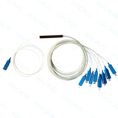 1x2 SC APC 광섬유 PLC 스플리터 FTTH 미니 스틸 튜브 커넥터 없이