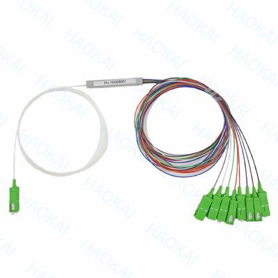 FTTH 1x4 1x8 파이버 PLC 스플리터 SC APC 커넥터와 함께 미니 스틸 튜브