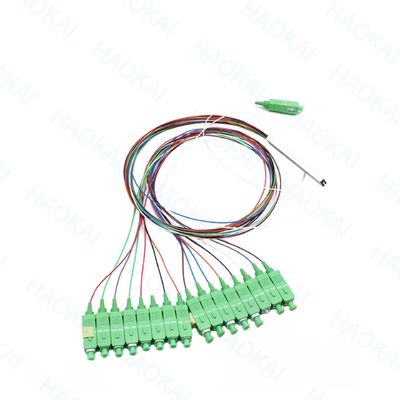 LC APC 1x16 커넥터 파이버 PLC 스플리터 미니 스틸 튜브 광섬유 스플리터