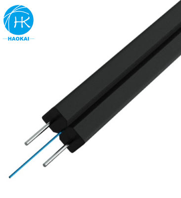 FTTH 실내 드롭 케이블 철선 1코어 2코어 4코어 자기 지원 광섬유 케이블