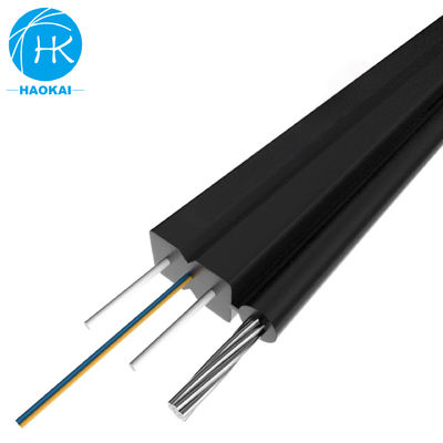 FTTH 실내 드롭 케이블 철선 1코어 2코어 4코어 자기 지원 광섬유 케이블