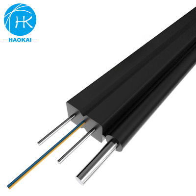 FTTH 실내 드롭 케이블 철선 1코어 2코어 4코어 자기 지원 광섬유 케이블