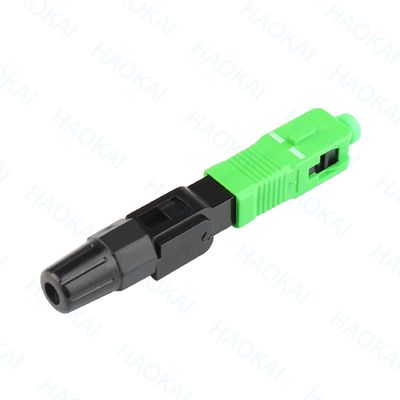 SC APC 빠른 커넥터 FTTH 드롭 케이블 광섬유 빠른 커넥터