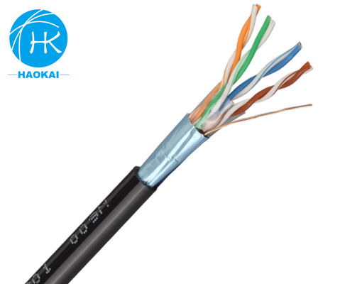 UTP CAT5E 야외 LAN 케이블 메신저가 있는 고체 HDPE 단열