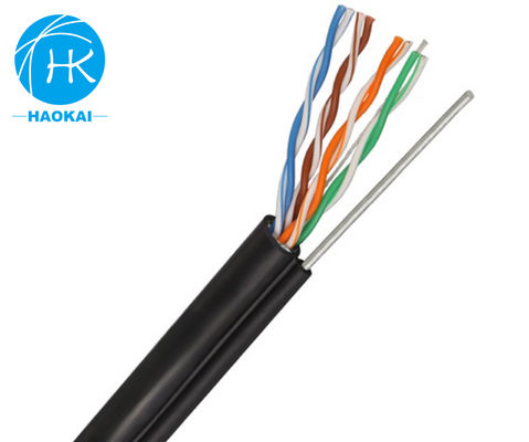 UTP CAT5E 야외 LAN 케이블 메신저가 있는 고체 HDPE 단열