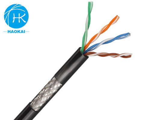UTP CAT5E 야외 LAN 케이블 메신저가 있는 고체 HDPE 단열