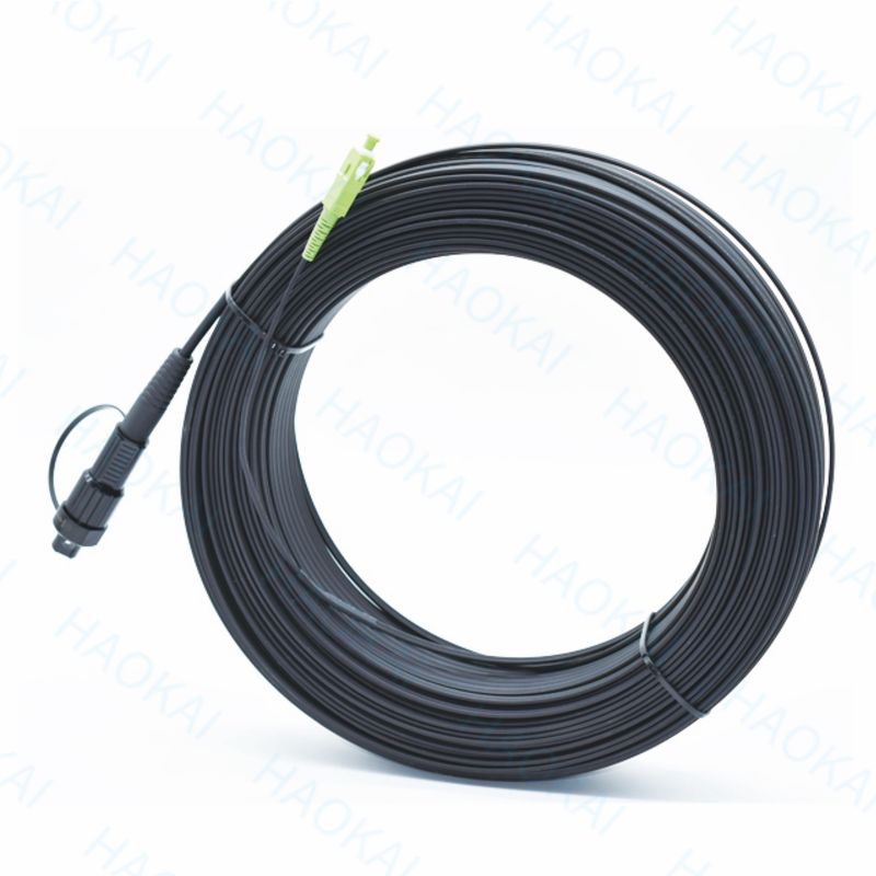 SC APC FTTA 광섬유 케이블 5.0mm G657A2 LSZH 5M 검은색 패치 케이블