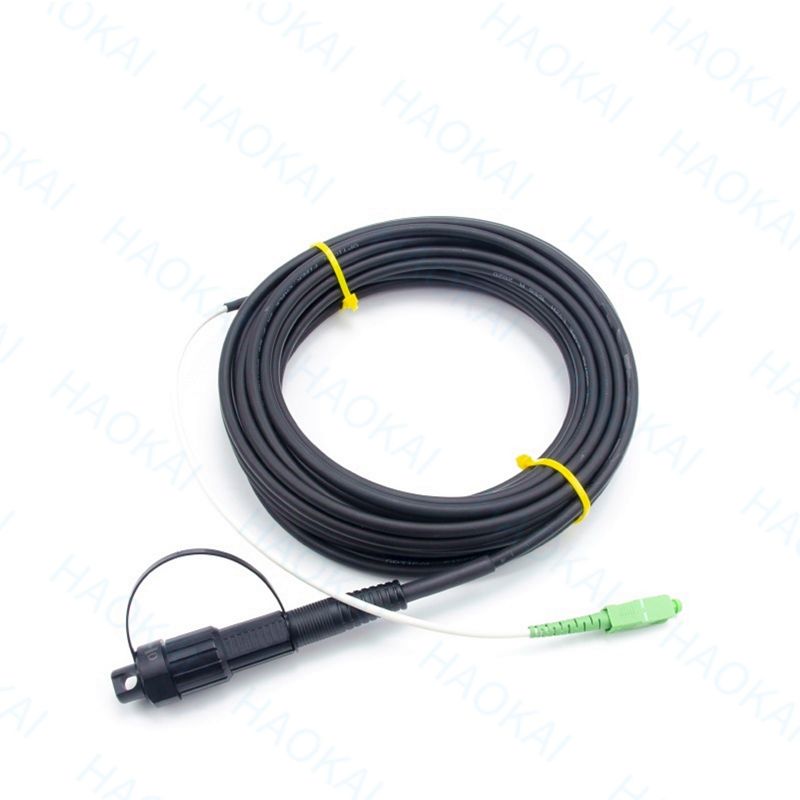 프리 커넥터 FTTX 솔루션 SC APC FTTA 광섬유 케이블 5.0mm G657A2 LSZH 5M 검은색